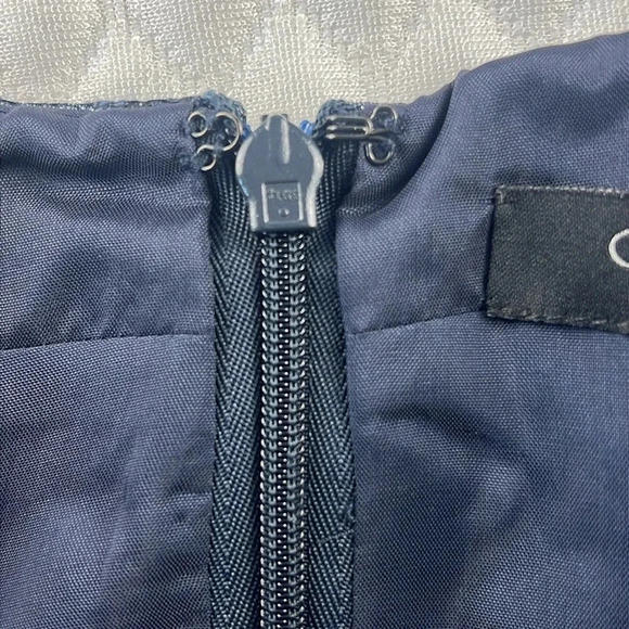 Carmen Marc Valvo Collection Wool Blend Sleeveless Metallic Jacquard Dress 6 NWT - Picture 8 of 14